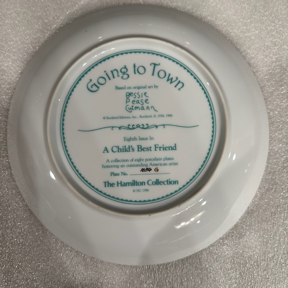 Going to Town by Bessie Pease Gutmann Vintage Collector’s Plate 615 - Picture 5 of 7